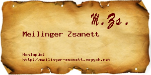 Meilinger Zsanett névjegykártya